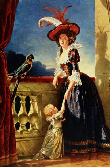 Labille-Guiard, Adelaide Portrait of Louise Elisabeth of France with her son Germany oil painting art